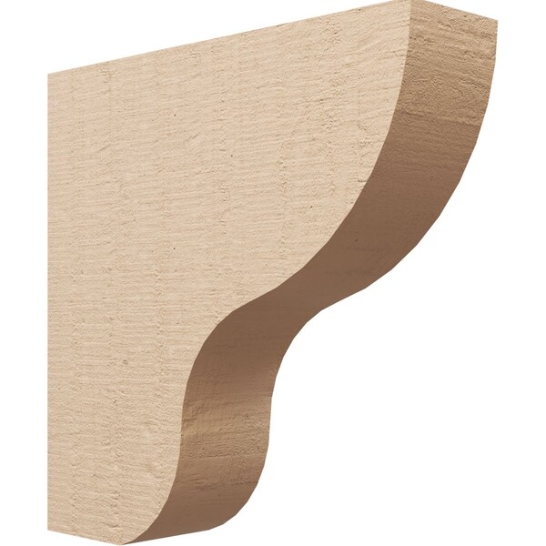 Ekena Millwork 6"W x 24"D x 24"H Thin Greensboro Rough Cedar Woodgrain TimberThane Corbel, Primed Tan CORUR06X24X24GRNRCPR - main